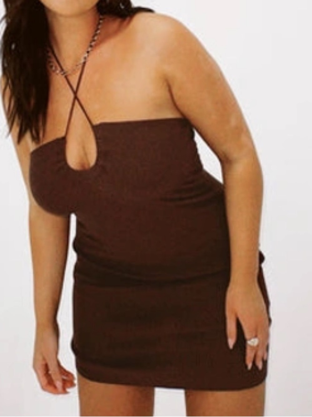 Princess Polly Kalani Mini Dress Brown
